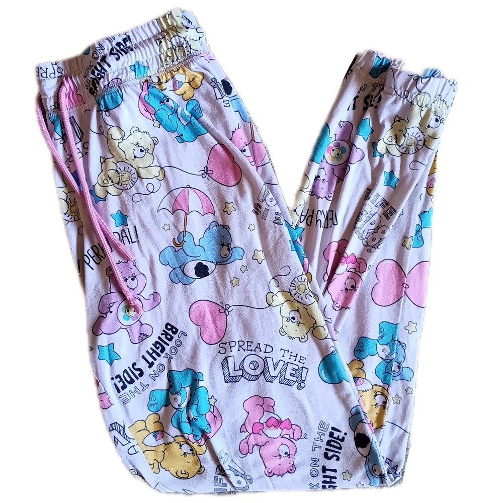 💙🩷 Care Bears Pajama Pants Womens Small 4 6 Joggers Lounge
